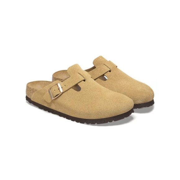 Birkenstock Boston BS Suede Unisex Sandals - Latte Cream main image 7